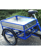 Lastendreirad Cargo Ladefläche 80 cm x 60 cm Blau ohne e-Antrieb Rücktrittbremse + Shimano mit Feststellbremse VBrake